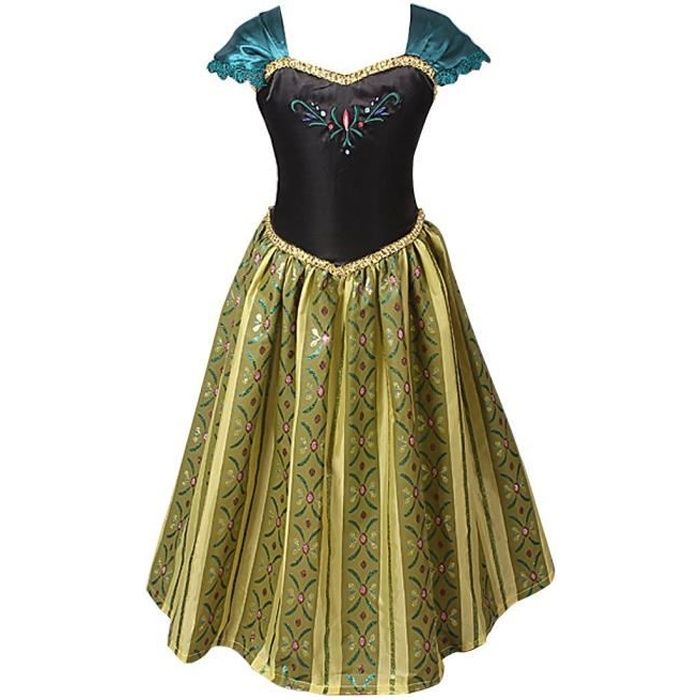 WAIWAIZUI Filles Reine des Neiges Princesse Partie Costumée Déguisements Robe de Soirée Elsa Cosplay Enfants 2-10 ans
