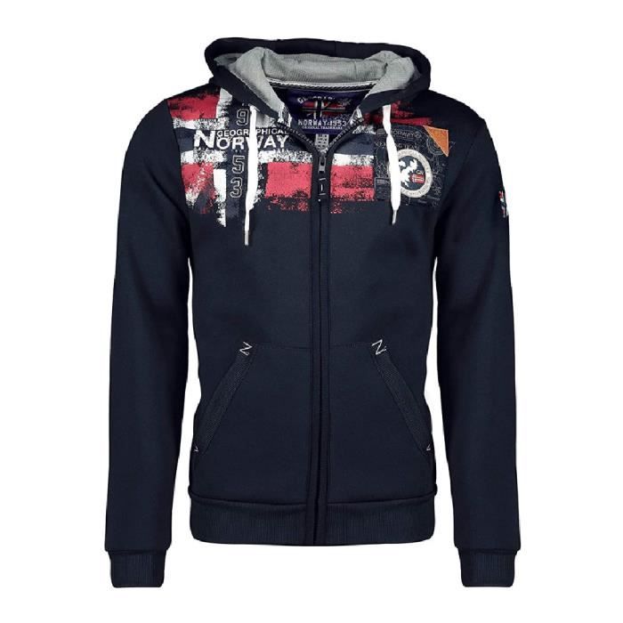 Sweat zippé Marine Homme Geographical Norway Fespote