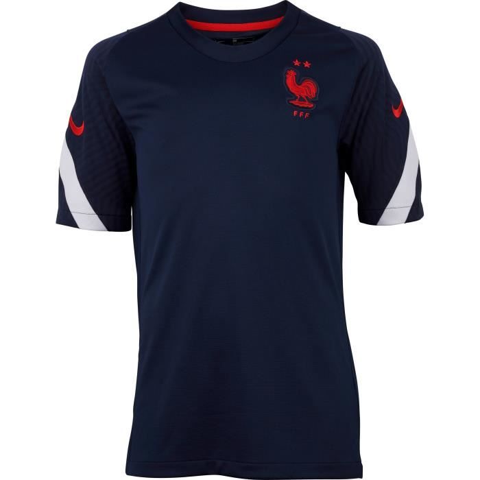 NIKE Maillot de Football entraînement FFF Trg Top 20 - Garçon - Bleu