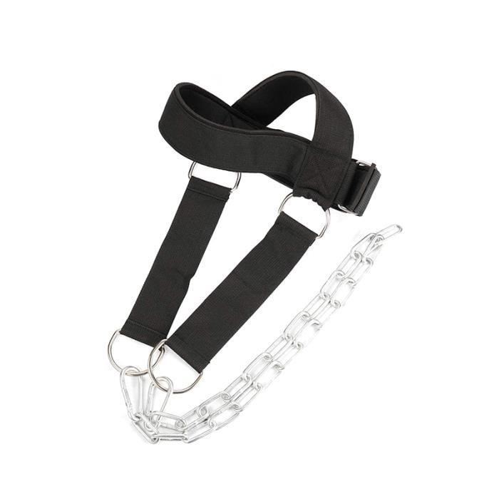 Harnais de tête ceinture d'exercice de force du cou sangle de chaîne de levage de poids sangle de levage du cou sangle de Fitness ex