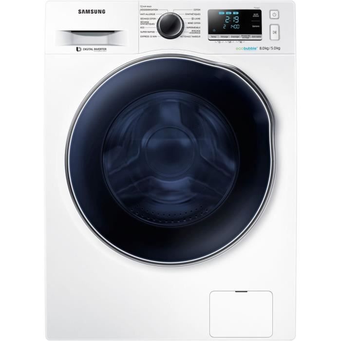 Lave-linge séchant frontal SAMSUNG WD80J6A10AW