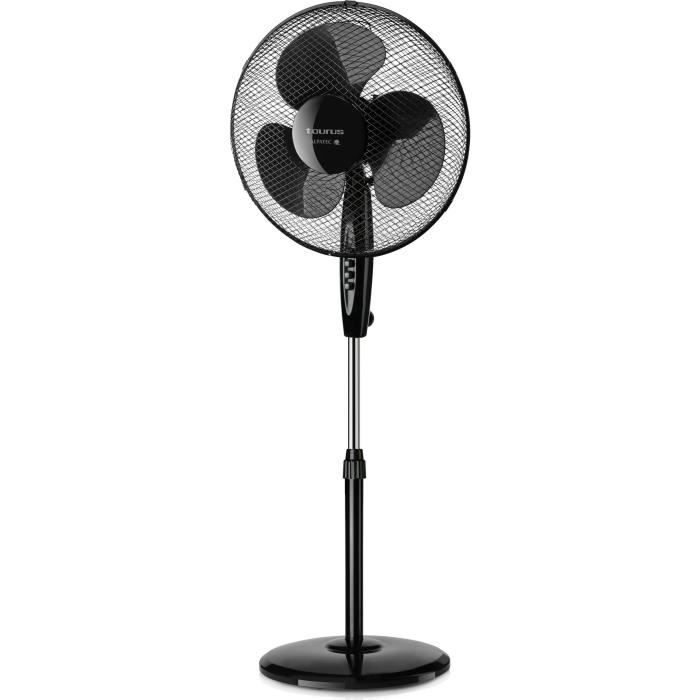 TAURUS Ventilateur sur pied Ponent 16 CR Elégance - Ø 40 cm - Noir