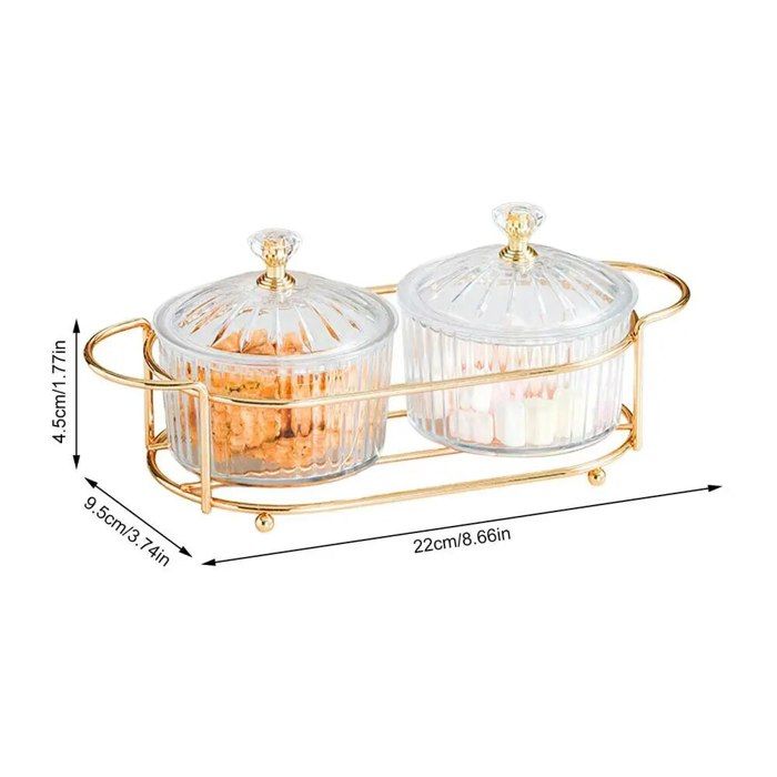 Plateau 3 Niveaux Style Nordique Élégant – Assiette Apéritif Et Fruits Secs En Verre Et Fer, Organisateur Gourmet Multifonctions