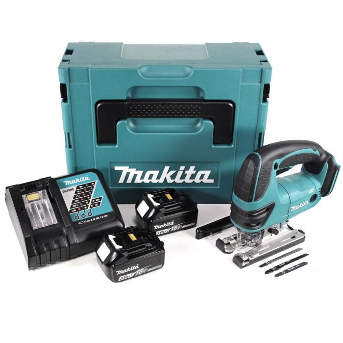 Makita DJV 180 RFJ Scie sauteuse sans fil 18V + 2x Batteries 30Ah + Chargeur + Makpac