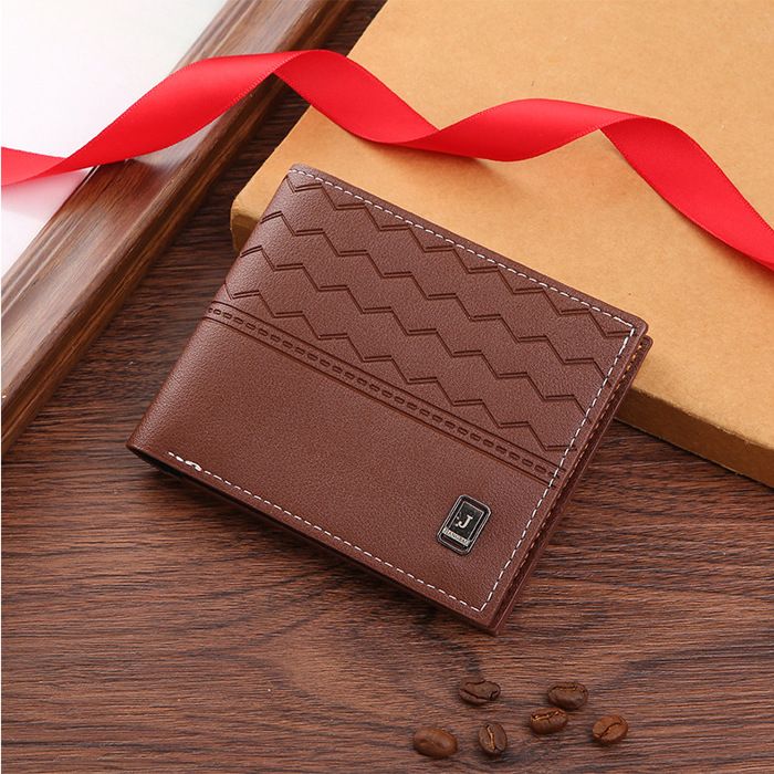 Portefeuille Homme Mince En Cuir PU - 8 Compartiments - Protection Anti-scan - Marron