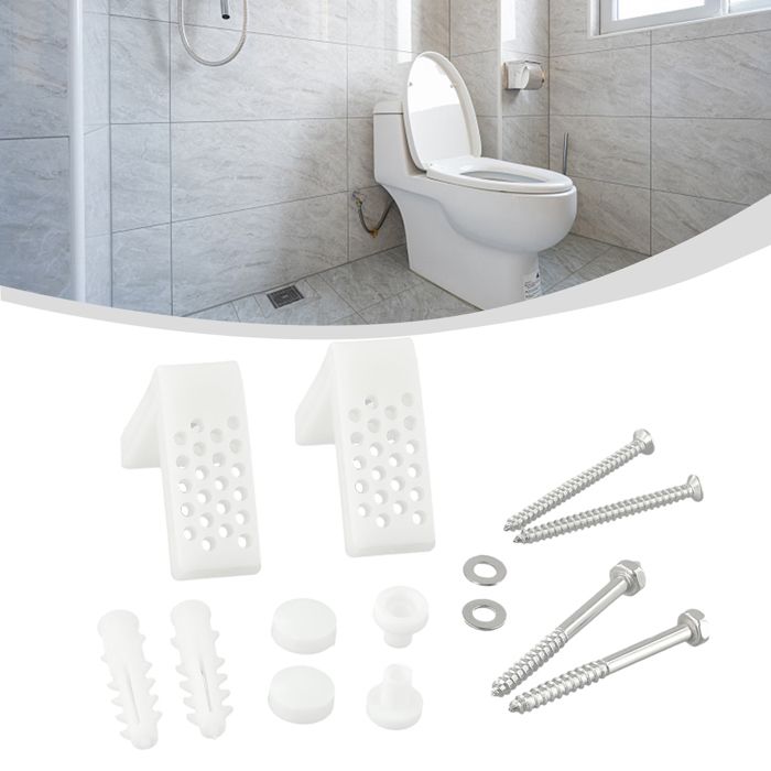 Kit De Fixation Universel Pour Siège De Toilettes - 2 Boulons Longs En Acier Inoxydable 55mm Avec Entretoises - Installation Facile