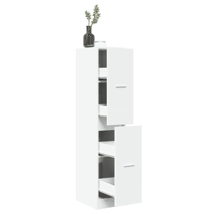 vidaXL Armoire dapothicaire blanc 30x41x1445 cm bois dingénierie coffre dapothicaire meuble dapothicaire coffre à 855169