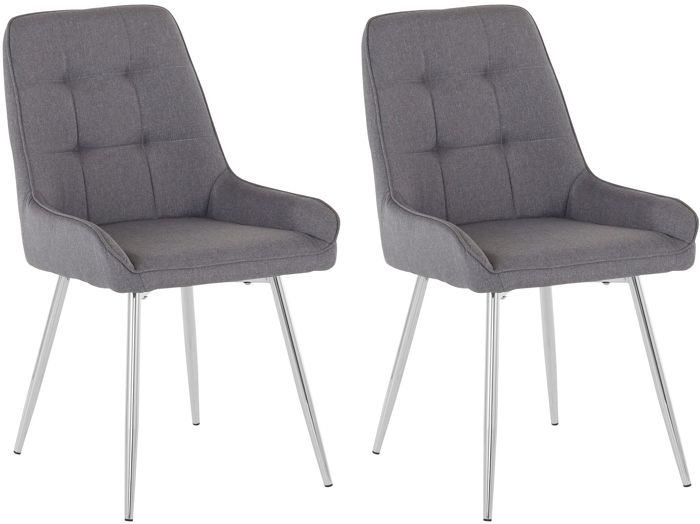 Chaise 2 PK Gris Chrome