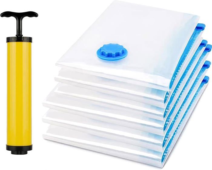 Sac Sous Vide Vêtements Avec Pompe électrique - 9 Sacs Réutilisables Pour Gain De Place