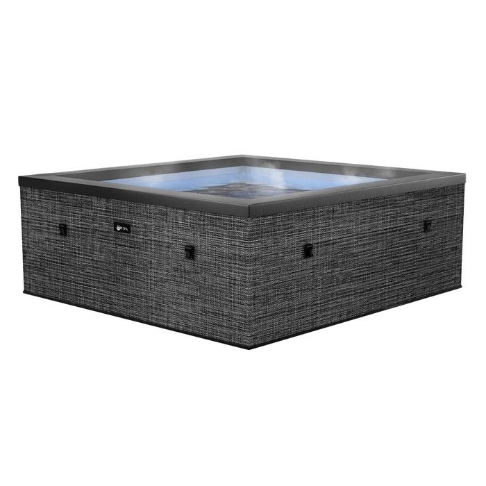 NETSPA Spa – Celestia – Semi-Rigide carré 6 Places Coloris Flint Grey – SP-CLS6-FG