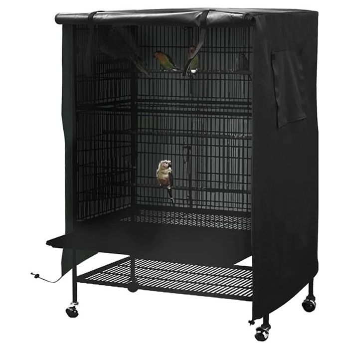 Meilleurs prix pour Housse de Protection pour Cage Oiseaux - Noire Impermable Grande Taille Label