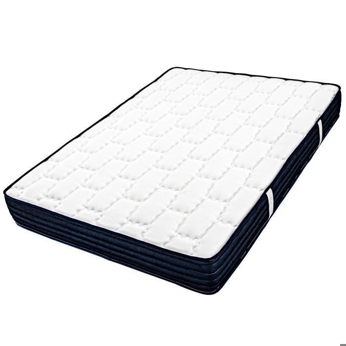 Matelas en mousse de 20cm à mémoire de forme - Soutien ferme Blanc 140x190 cm