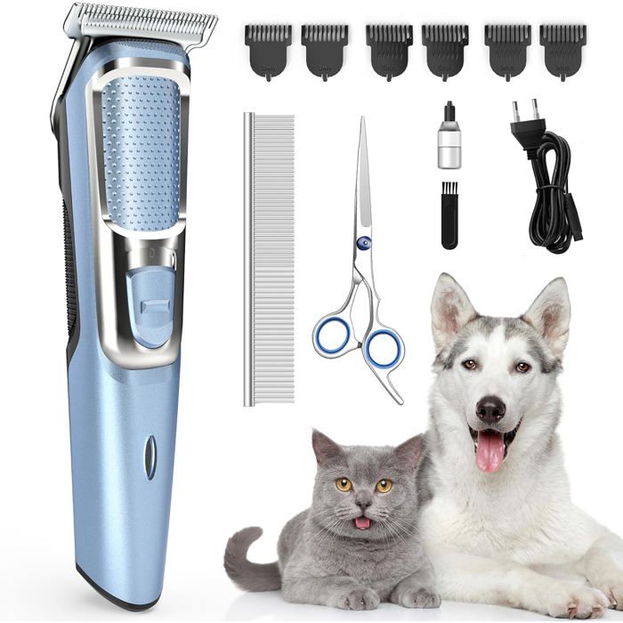 Comparer les prix de Tondeuse pour Chien Set Professionnelle Animaux Pattes Poil Long et Epais Outils de Toilettage Sans Fil Compagnie Poils Longs Noeud
