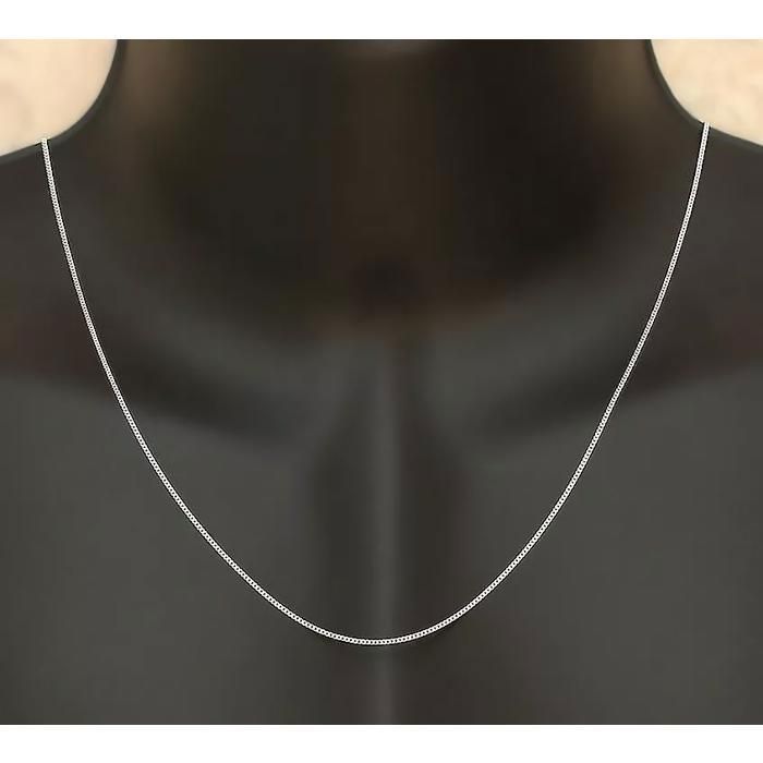 Chaine 55cm maille gourmette en argent 925 épaisseur fine 1 4mm pour petit pendentif Chaine 55cm maille gourmette en argent 925 épaisseur fine 1 4mm pour petit pendentif