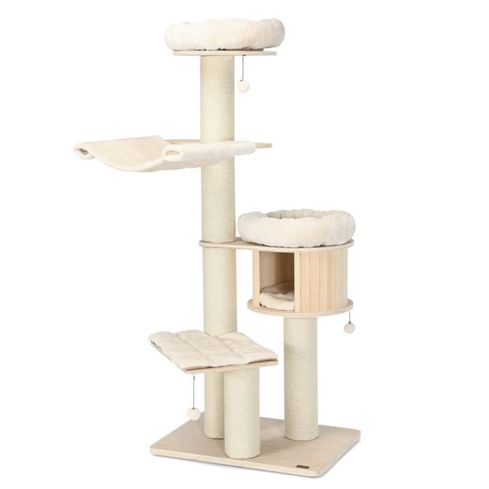 Arbre à chat lot de 1 avec perchoir et condo 75 x 56 x 174