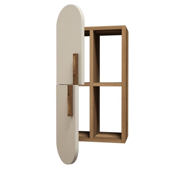 Étagère murale en bois Rose - 35 x 22 x 60 cm - Crème de noix Étagère murale en bois Rose - 35 x 22 x 60 cm - Crème de noix