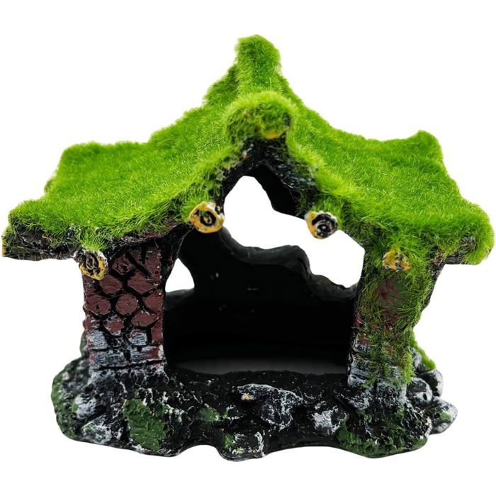 Maison décorative en résine pour aquarium - cachette creuse - cachette pour bettas - décoration daquarium - cachette pour petits po