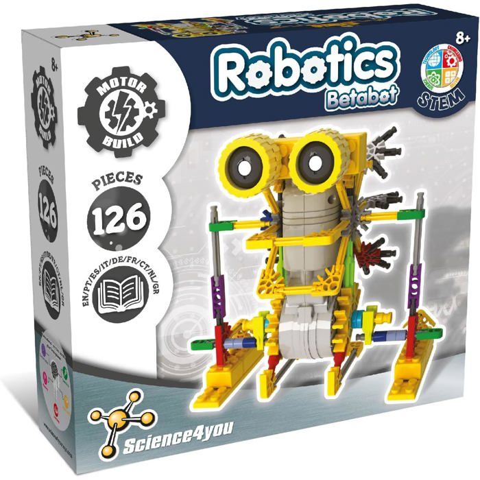 Betabot Robot pour Enfant - Kit Robot à Construire de 126 pièces - Monter Un Robot Jouet pour Enfants Jeux de Construction