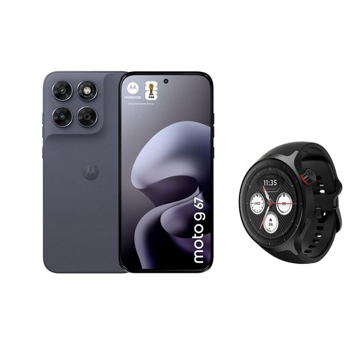 Smartphone Motorola Pack G67 4/256 Go Gris artic seal + Watch Noir