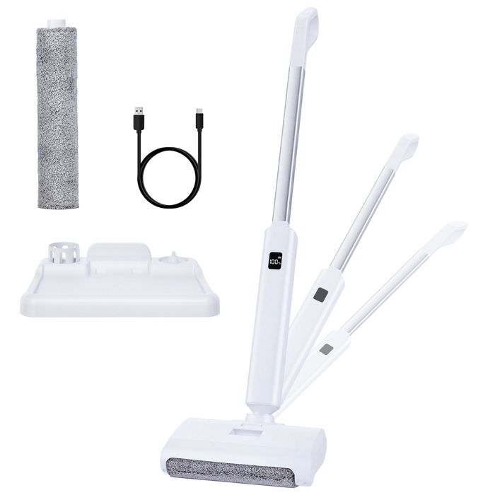 ACELIFE Aspirateur Balai Laveur Sans Fil- 18kPaAutonomie 60minAuto Nettoyage Anti Enchevêtrement Écran OLEDpour Sols Durs-Blanc - Acelife