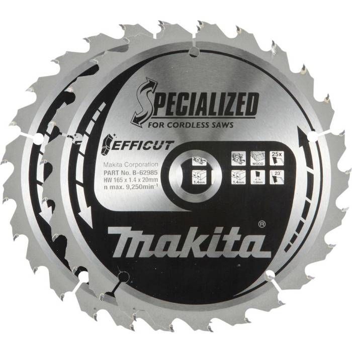 Makita EFFICUT Sägeb.165x20x25Z 2Stk. B 62985 2 - vue 2