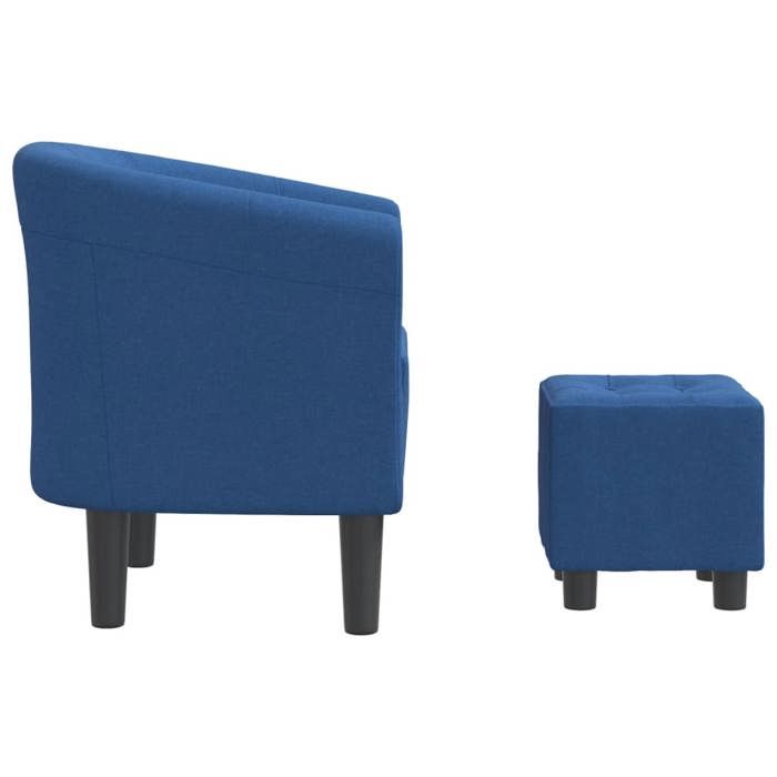 Solde août Chaise cabriolet avec repose-pied 70x56x68 cm - Fauteuil TV/Chaise de sofa bleu tissu 96967444