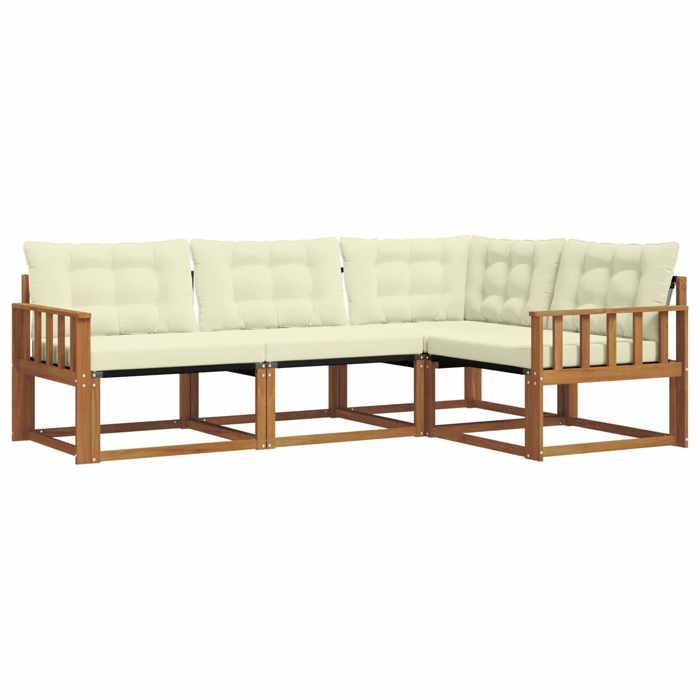 NEW Ensemble de canapés dextérieur 4 pcs Naturel et Crème 110 kg par siège_72435