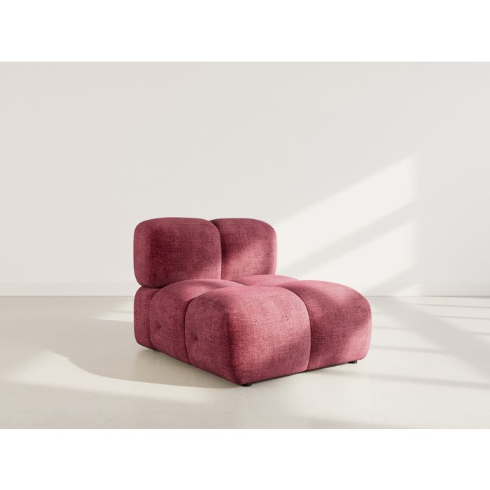 Grace - module dassise en velours texturé - Prune