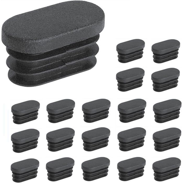 Embouts en Plastique pour Tubes Pieds de Meubles Embouts Ovales pour Pieds de Chaise en Plastique Bouchon pour Tuyau Ovale