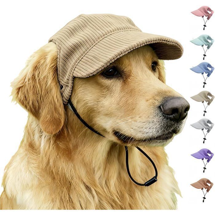 Casquette de baseball pour animaux de compagnie avec trous doreille multicolore chapeau de soleil pour chien et chat