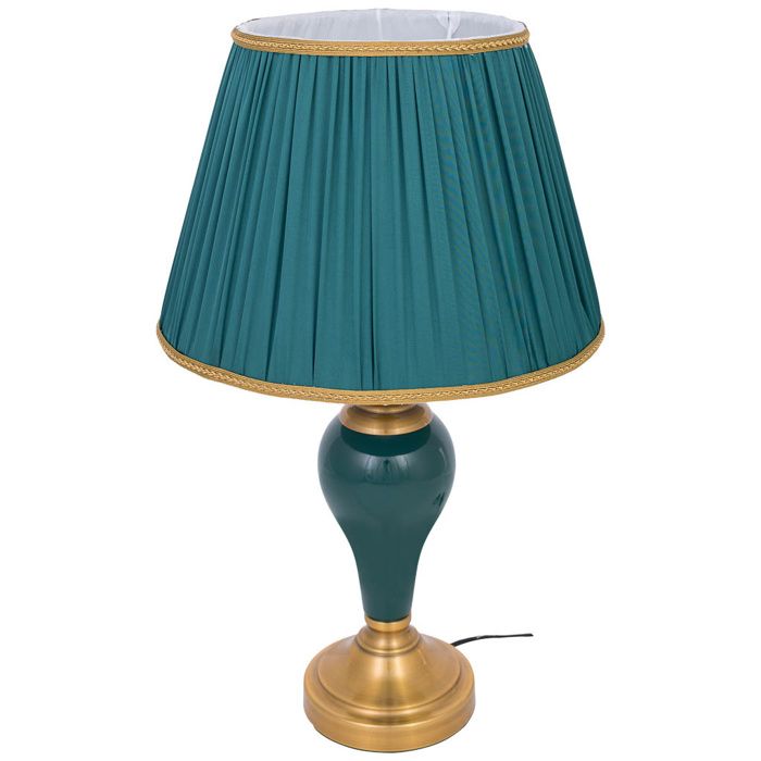 Lampe de table en céramique bleue D33x57h cm Bleu Asymétrique Lampe de table en céramique bleue D33x57h cm Bleu Asymétrique