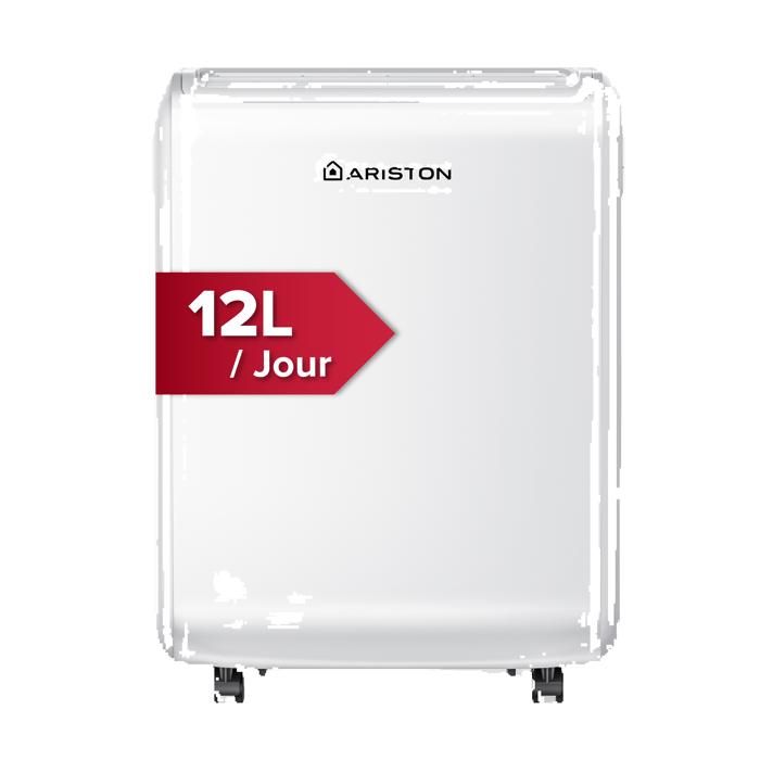 Déshumidificateur - Ariston - Deos Evo 12 - 12L - Silencieux - Pour pièces jusquà 35 m²