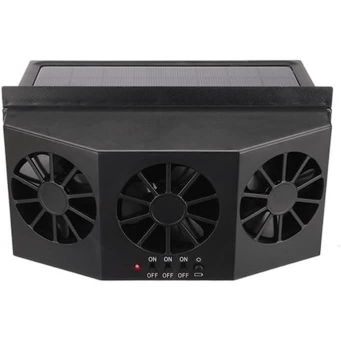 Ventilateur Solaire Voiture 360° - Climatiseur Portable Économie D'Énergie Avec Batterie 3.6V