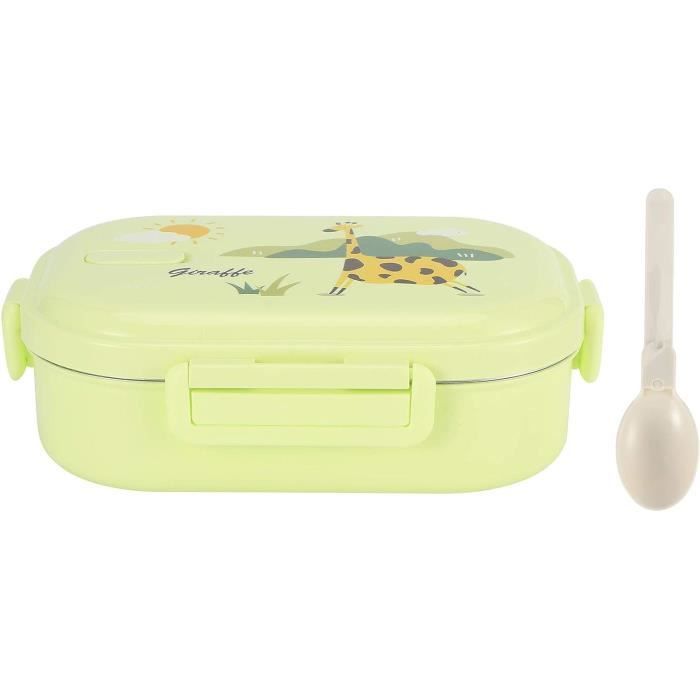 Boîte Bento Enfants - Lunch Box Étanche à 3 Compartiments Avec Poignée, Micro-Ondable