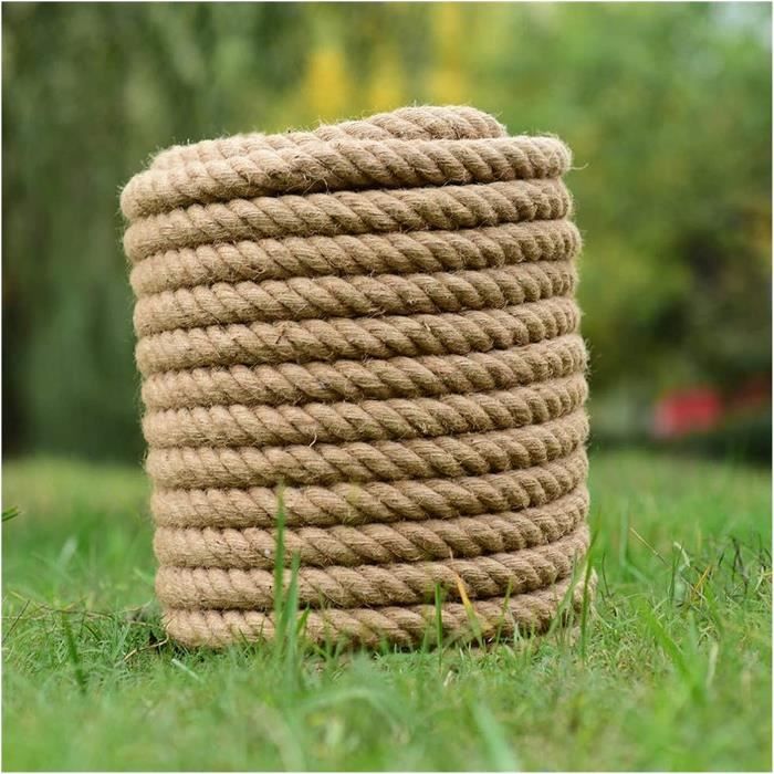 Naturel 10M Jute Corde De Chanvre Corde De Jardin Épaisse Art String ...