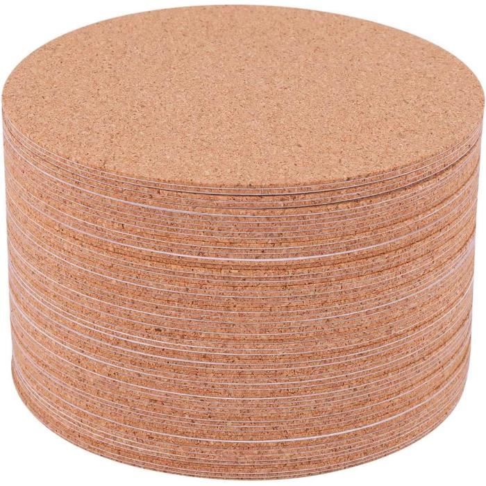 Lot De 30 à 100 Sous-verres En Liège Personnalisés Pour Boisson