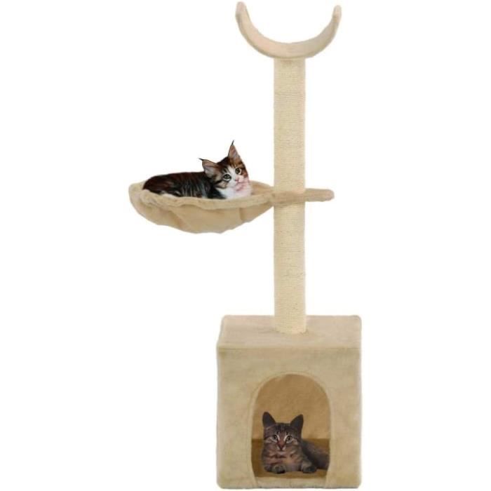 Arbre À Chat Mural À Griffoir De 127 Cm Pour Grands Chats, Chatons Avec