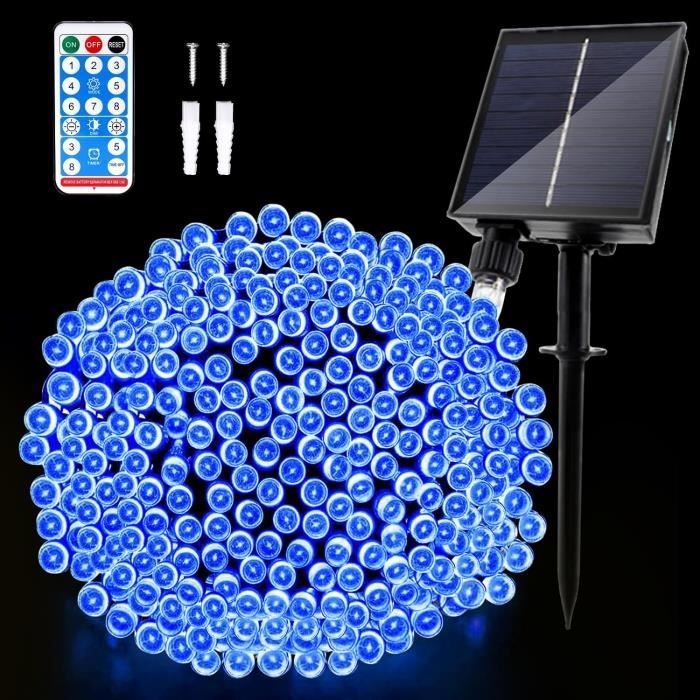 Guirlande lumineuse LED solaire d'extérieur à charge rapide - 8 modes Guirlande lumineuse LED solaire d'extérieur à charge rapide - 8 modes