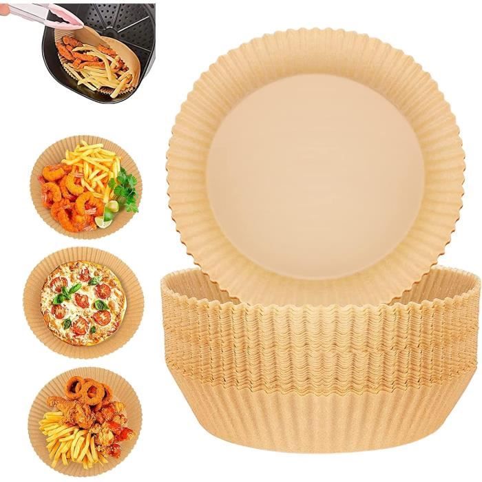 100 Pcs+ 100 Pcs Papier Cuisson Air Fryer Antiadhésif - Compatible Moulinex, Ninja, Philips
