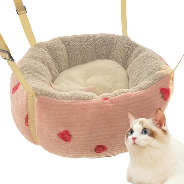 Panier Suspendu Pour Chat à Accrocher Au Radiateur - Peluche Douce, Cadre Métal, Gris, Jusqu'à 5 Kg