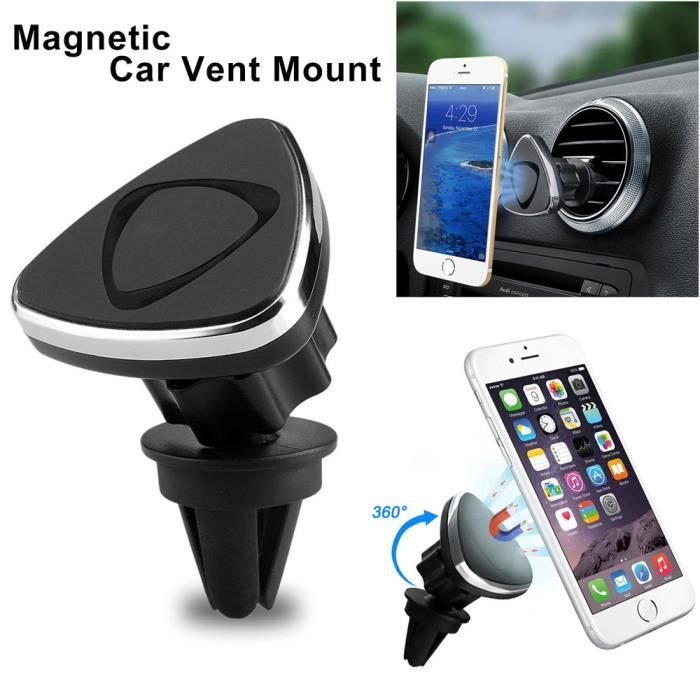 Acheter Support de téléphone portable magnétique en métal pour voiture  Support de téléphone portable à aimant pliant dans la voiture Support GPS  pour iPhone Xiaomi Support rotatif à 360 °