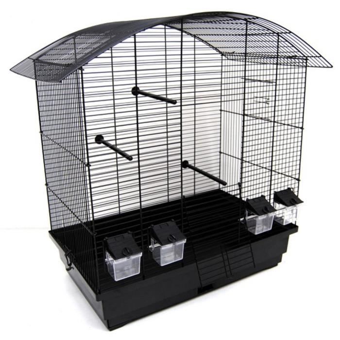 Cage pour Oiseaux - Non spécifié - Perruche Ondulée - 70cm x 42 5cm x 69cm - 2 portes - 4 abreuvoirs