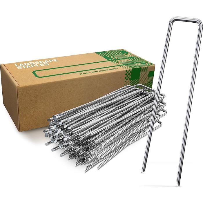 Agrafes Pour Toile De Paillage 12 Piquets De Tente En Aluminium - Sardines De Camping Solides