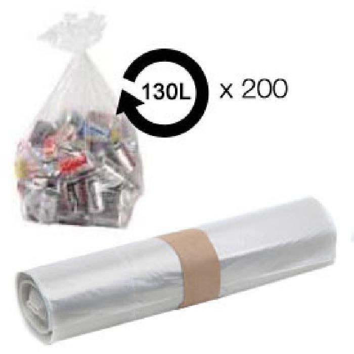 Sacs poubelle transparent 130L 38 microns BD -carton de 200- - Cdiscount Au  quotidien