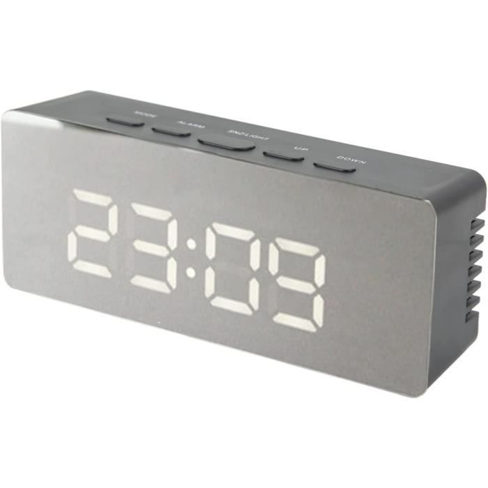 Honseadek Réveil à Projection LED Avec Capteur De Température Intégré Et Réglage De L'angle Flexible, Réveil Numérique Pour Chambre à Coucher ( Lumière Colorée