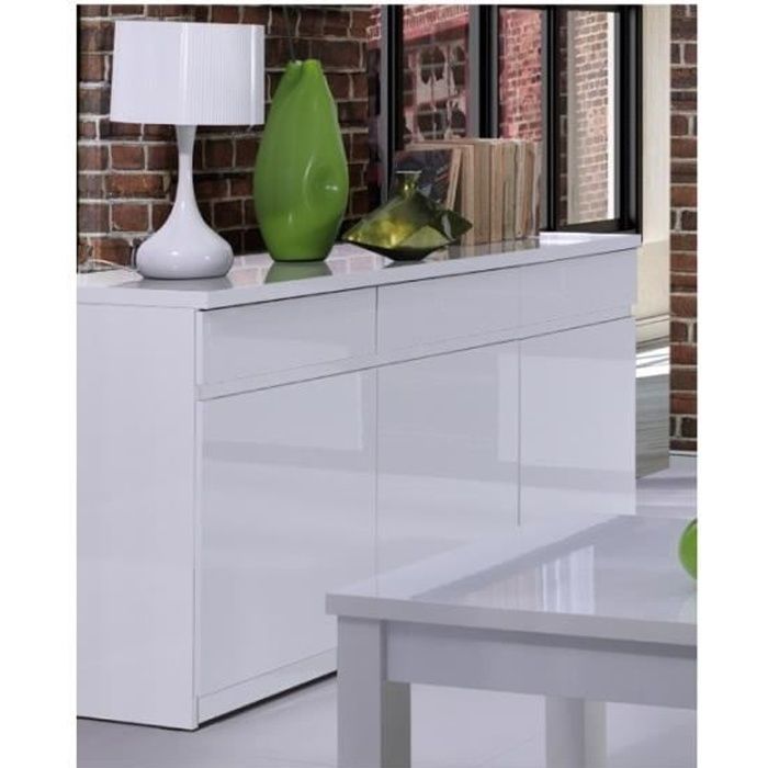 Buffet Bahut Enfilade 3 Portes Et 3 Tiroirs Fabio Miroir