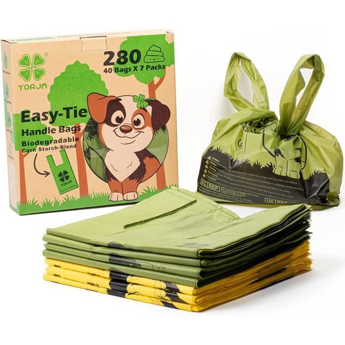 Lot De 300 Sacs à Couches Jetables Parfumés Avec Poignées Faciles à Nouer - Pour Bébé Et Animaux