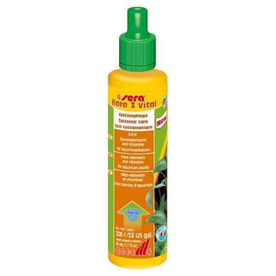 Comparer les prix de Produit de soin pour aquariums - Sera Flore 3 Vital - 50ml - Ingrédients naturels - Poisson exotique