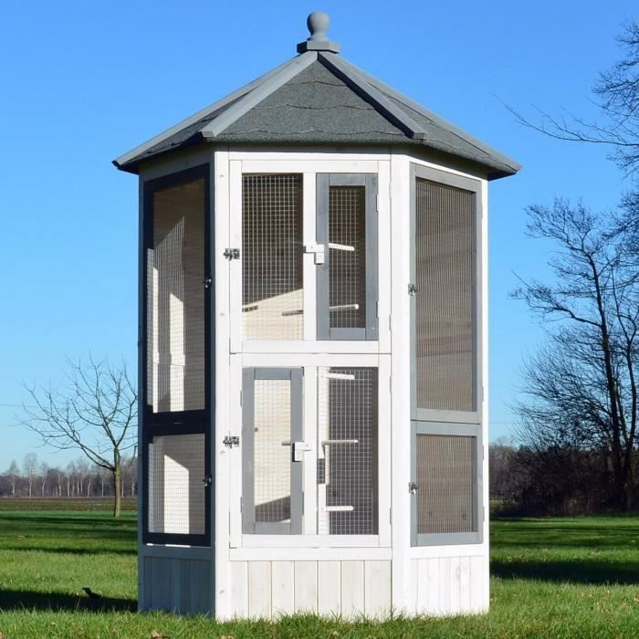 Voliere Cage A Oiseaux En Bois