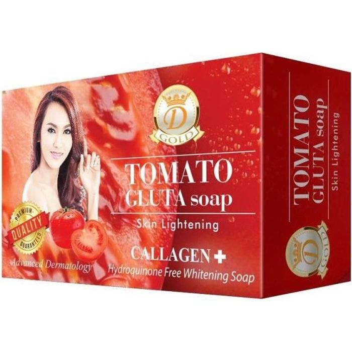 Savon Tomato Gluta Collagène Vitamine C - Ultra éclaircissant Anti-imperfections - 250g - Neuf